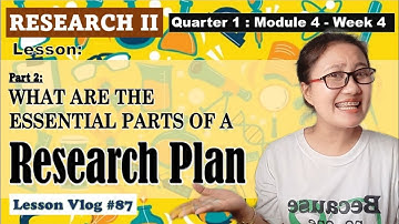 RESEARCH II. Q1 Module 4. How to Write a Research Plan (Part 2)