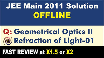 JEE Main 2011 Physics Solutions | Geometrical Optics II - Refraction of Light-01