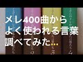 400曲のメレから、よく使われるハワイ語を調べてみた