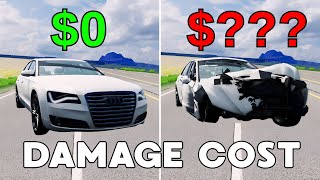 Damage Cost Epic Realistic Crashes & Wallet Survival Beamng Drive
