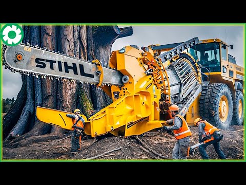 Most Big Chainsaw Cutting Tree Machines | Biggest Heavy Machinery Machines