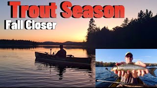 Fall Canoe Tripping And Trout Fishing On Adirondack Ponds & Lakes. Sleeping In A Lean To.