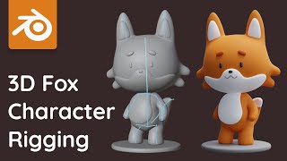 3D Fox Character Rigging | Blender Tutorial for Beginners [RealTime] screenshot 1