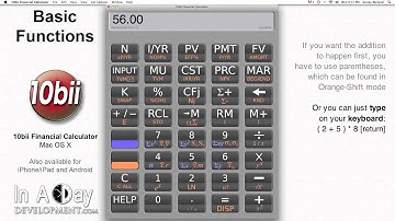 Financial Calculator - Basic Functions - 10bii Mac OS X