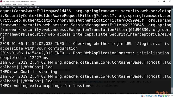 Practical Web App Pentesting with Kali Linux:   Install WebGoat   | packtpub.com