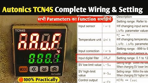 Autonics TCN4S Temperature Controller Parameter Setting | Autonics Temp Controller Setting In Hindi