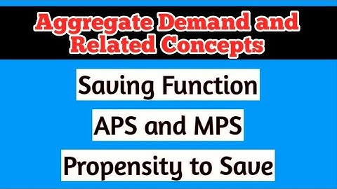 Saving Function (Propensity to Save) | Aggregate Demand and Related Concepts | Macroeconomics