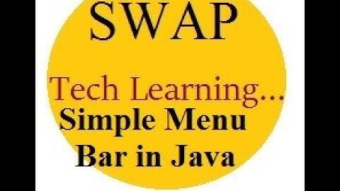 Create Menu Bar in java using AWT