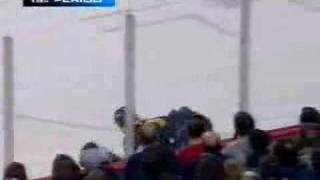 Anton Volchenkov hits Daniel Paille 1/04/2008