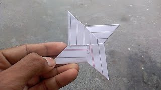 #ninja star #paper ninja star 🤔How to make ninja star with paper without glue by Arvind creative😎