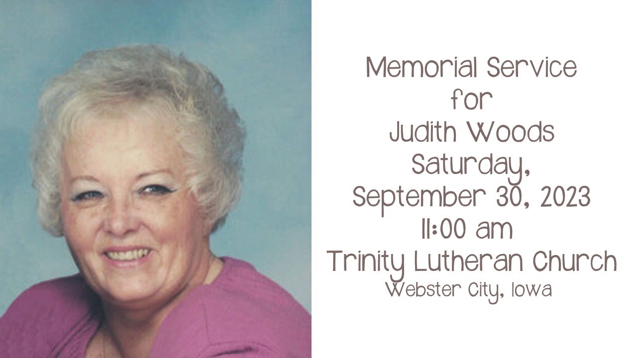 Funeral Service of Judith Woods 9/30/23 YouTube