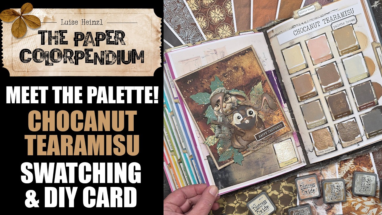 A Whole Craft Table Of Browns! MEET THE PALETTE: CHOCANUT TEARAMISU 🤎  SWATCHING & MAKING A CARD 🤎