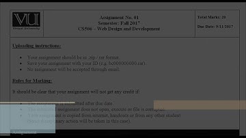 Assignment No  01 CS506 – Web Design and Development