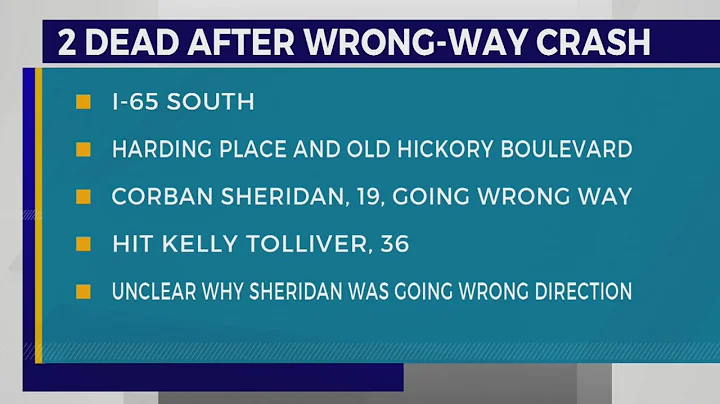 Teen, woman killed in wrong-way crash on I-65 South