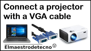 How to connect a projector with a VGA cable