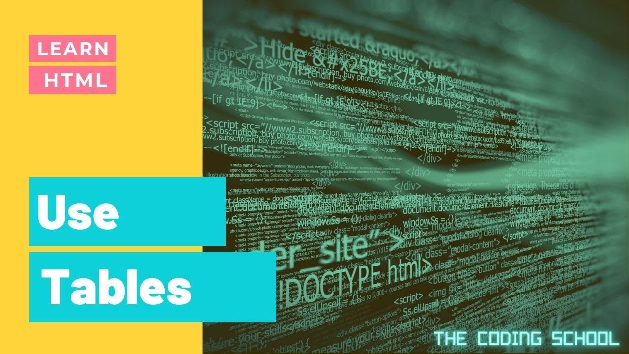 Learn HTML - Tables - YouTube