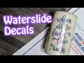 TUTORIAL: Waterslide Decals on a Mug and Candle with or without your Silhouette/Cricut