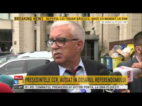 Președintele CCR, audiat în dosarul referendumului