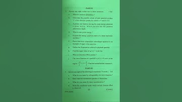 Bsc Quantum mechanics and applications question paper 2023 Utkal university