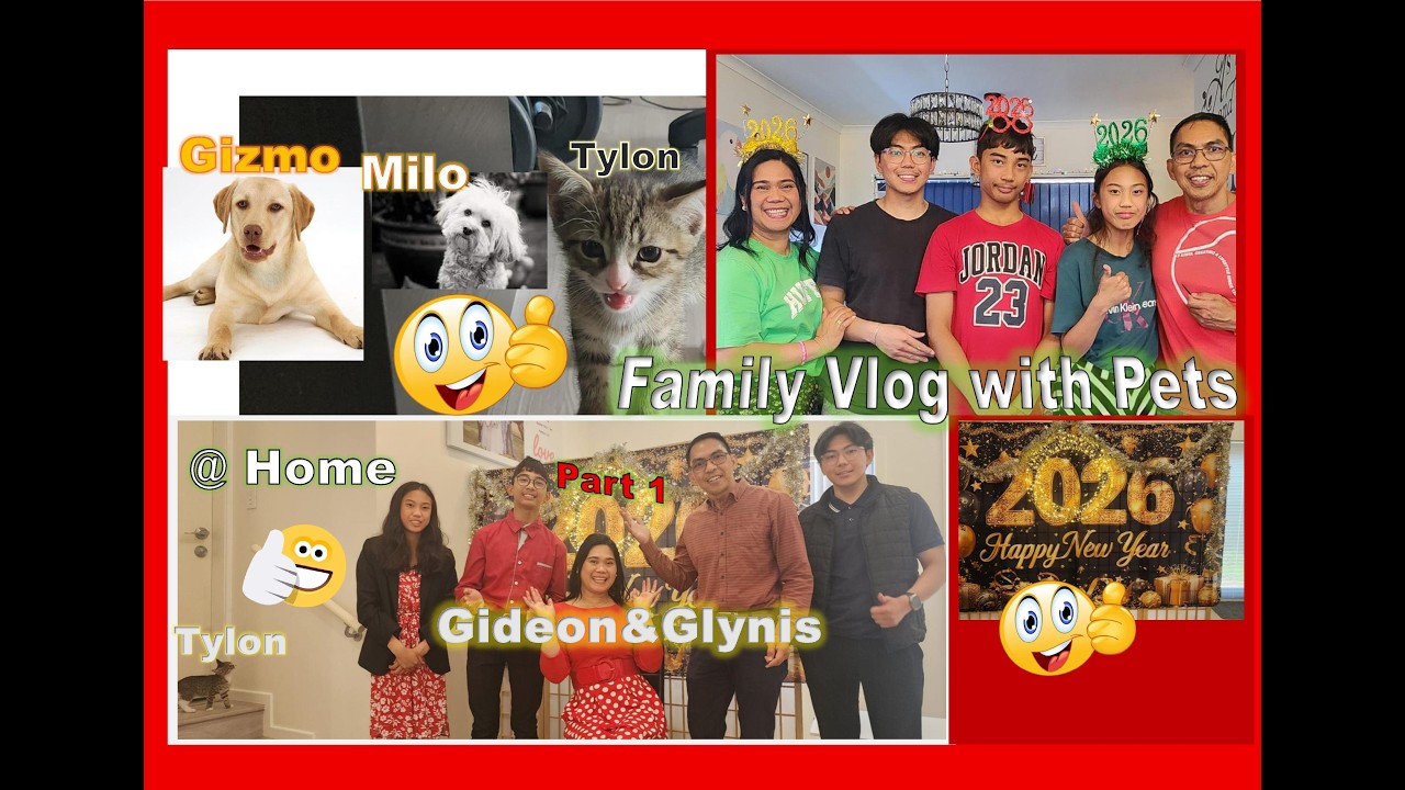 #FamilyTogether #NewYearVlog #WithPets #Gizmo #Milo #Tylon #RejoiceInTheLord💖💝😍