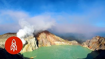 The Volcano That Burns Blue