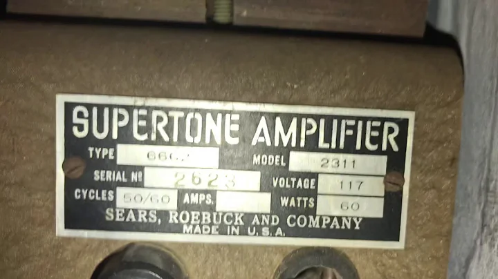 1939 Sears Supertone Tweed Amplifier Project Part 1