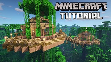 Minecraft: Aesthetic Beginner Survival Tree House Tutorial | Jungle Biome