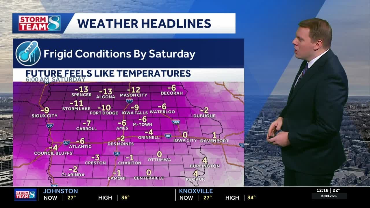 Iowa weather: Snow chances return to end the week bringing colder temps ...