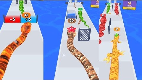 NOOB vs PRO vs HACKER 🔥 Snake Run Race 🐊 3D #gaming