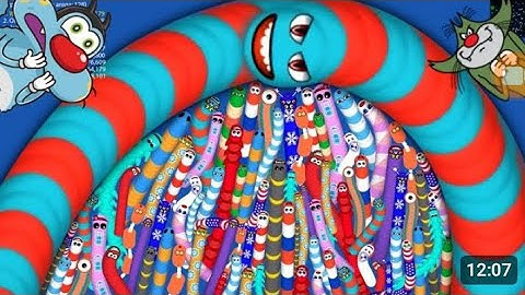 Worm zone io biggest/ snack🐍 new  record 2023/ samp Wala game Oggy and jack/ Shin-chan nobita# 786