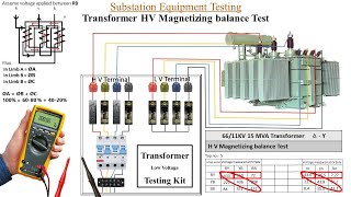 HV Magnetizing Balance Test || Low voltage transformer test || Hindi