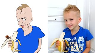 Vlad and Nikita play Hide and Seek with balloons drawing meme|Vlad and niki|Vlady Art Meme