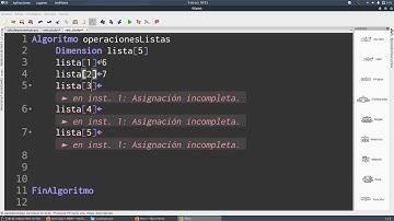 Uso de básico de listas en PSEINT CDYPC 1BACHILLERATO IES MONTERROSO