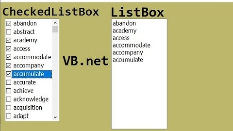 Visual Basic.NET: Fill listbox from Checked items checkedlistbox using sql database in VB.NET