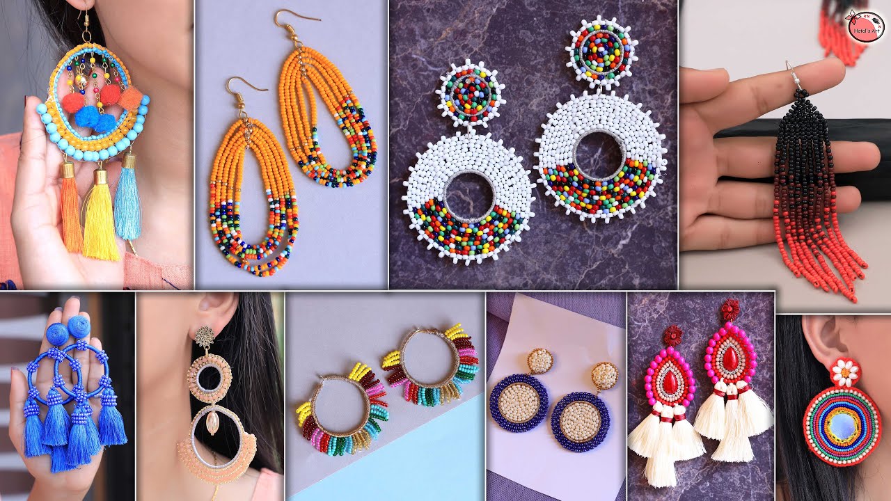 Big Yellow Traditional Jhumka Earrings for Girls by FashionCrab