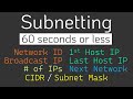 How to solve ANY Subnetting Problems in 60 seconds or less - Subnetting Mastery - Part 3 of 7