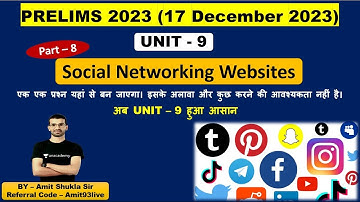UNIT - 9 MPPSC | Social Media Websites | Part - 8 | ICT MPPSC Prelims 2023 | Amit Shukla Sir
