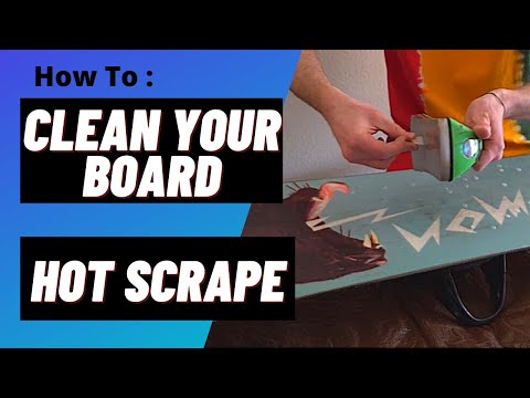 Cleaning and Preparing your Snowboard for the Season : How to Hot Wax Scrape