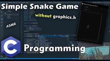 ASMR Coding Snake Game (without graphics.h) in C Basic - No Talking