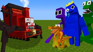 CHOO CHOO CHARLES vs RAINBOW FRIENDS (Minecraft Mob Battle)