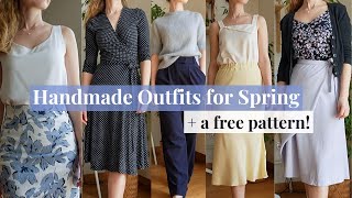 Handmade Outfits for Spring 🌸｜Sewing Ideas (+ a free pattern!)
