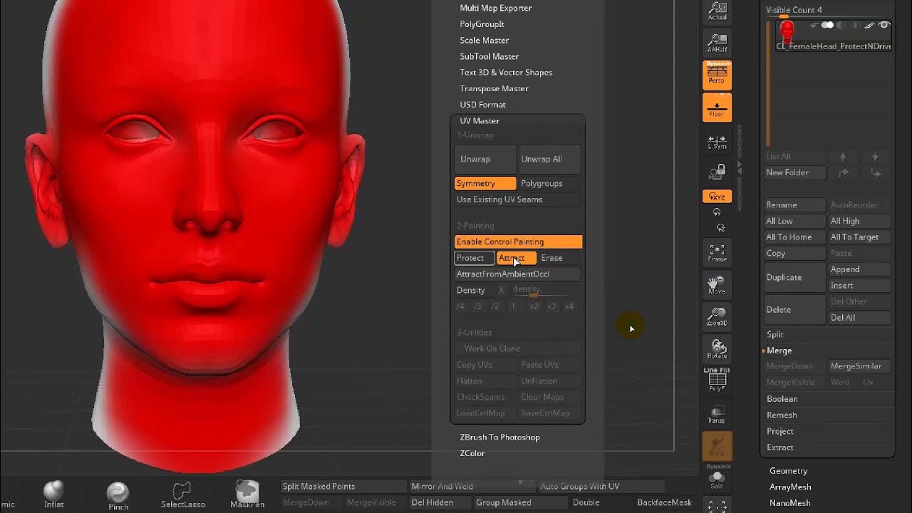 unwrapped in zbrush