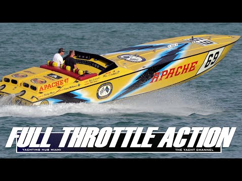 EXCLUSIVE RAW IN AND OUT 47 APACHE POWERBOAT | HAULOVER INLET | INCREDIBLE FULL THROTTLE ACTION