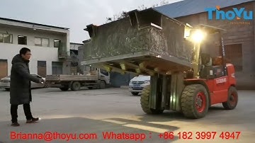5 tons dynamic load test on presswood pallet made of palm waste palm fibers