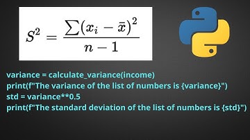 6. MATH IN PYTHON | CALCULATING VARIANCE AND STANDARD DEVIATION