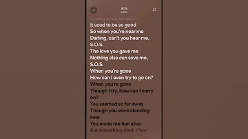 ABBA: SOS (Speed Up) | #Lyrics