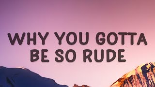 Video thumbnail of "MAGIC - Rude (Lyrics) | Why you gotta be so rude"