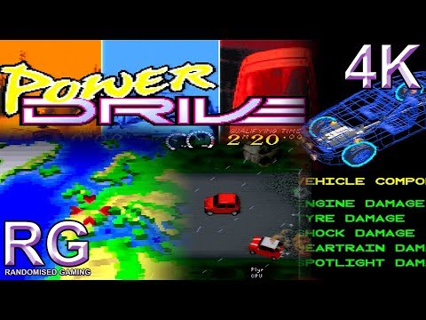 Power Drive - Super Nintendo - Opening race gameplay from Monte Carlo & Kenya [4K]