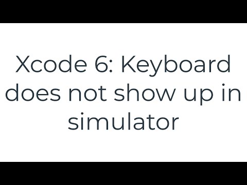 Xcode 6: Keyboard