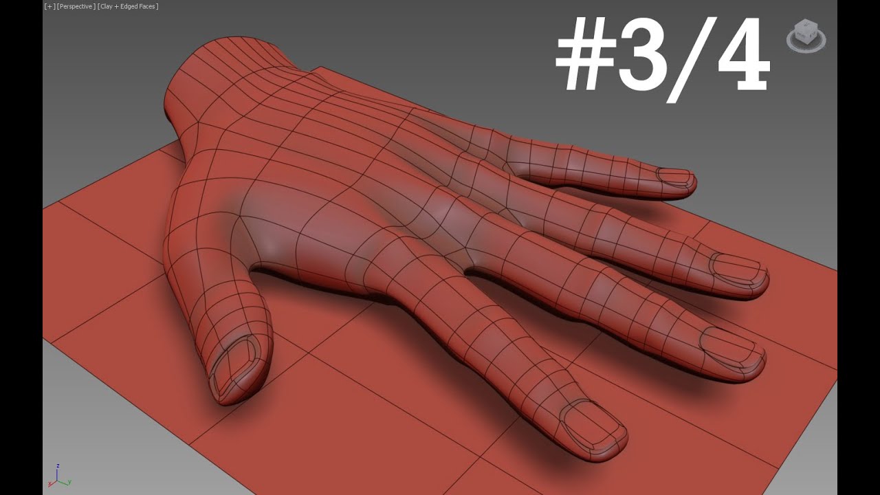 Tutorial en español 3ds Max - Modelado de la Mano - # 3/4 - YouTube
